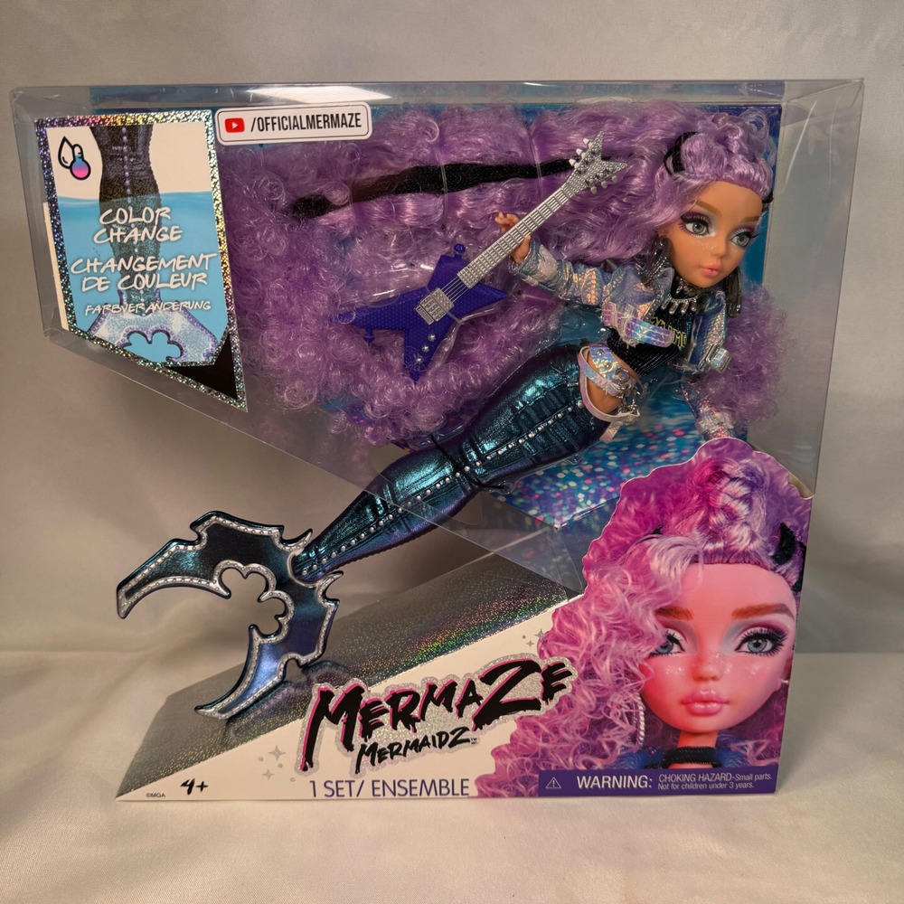 MGA Mermaze Mermaidz Riviera Color Change Fashion Doll Purple Hair NIB